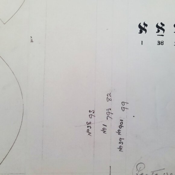 Rare Architectural Blueprint of the Hebrew Aleph Font 1963 Art Archival Print - Picture 5 of 7